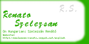 renato szelezsan business card