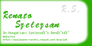 renato szelezsan business card